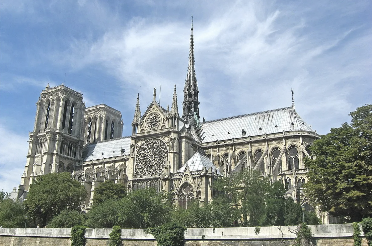 Notre Dame Cathedral on a beautiful summer day.