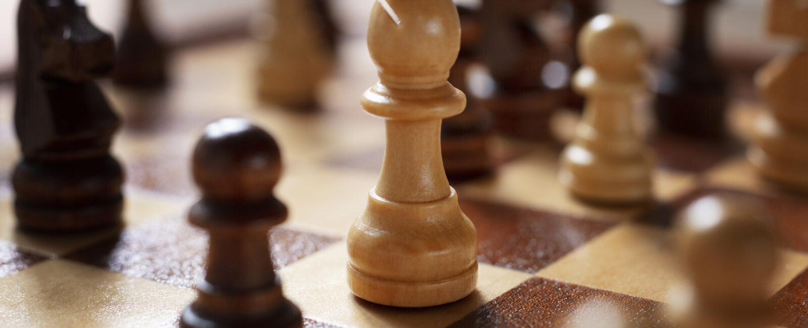 classic chess board planning the next strategic move